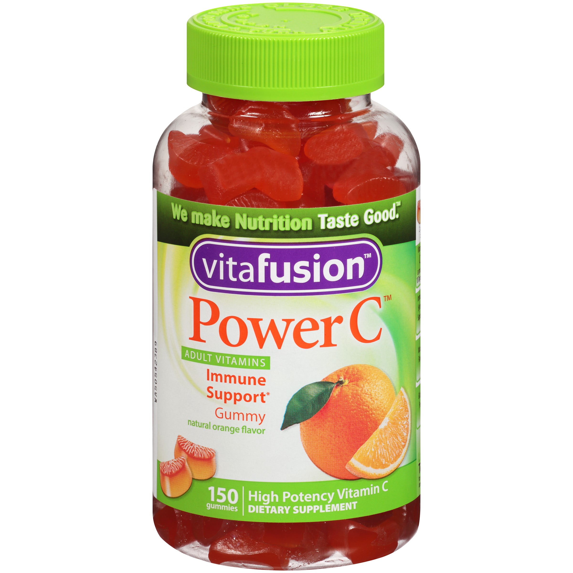Vitafusion Power C Immune Support Adults Gummy Vitamins, Natural Orange ...