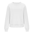 thumbnail image 3 of Stralyhd Womens Lounge Home Oversized Sweatshirts Hoodies Fleece Crewneck Sweaters Casual Tops Comfy Rest Day Fall Fashion Outfits Winter Clothes 2026 White L, 3 of 3