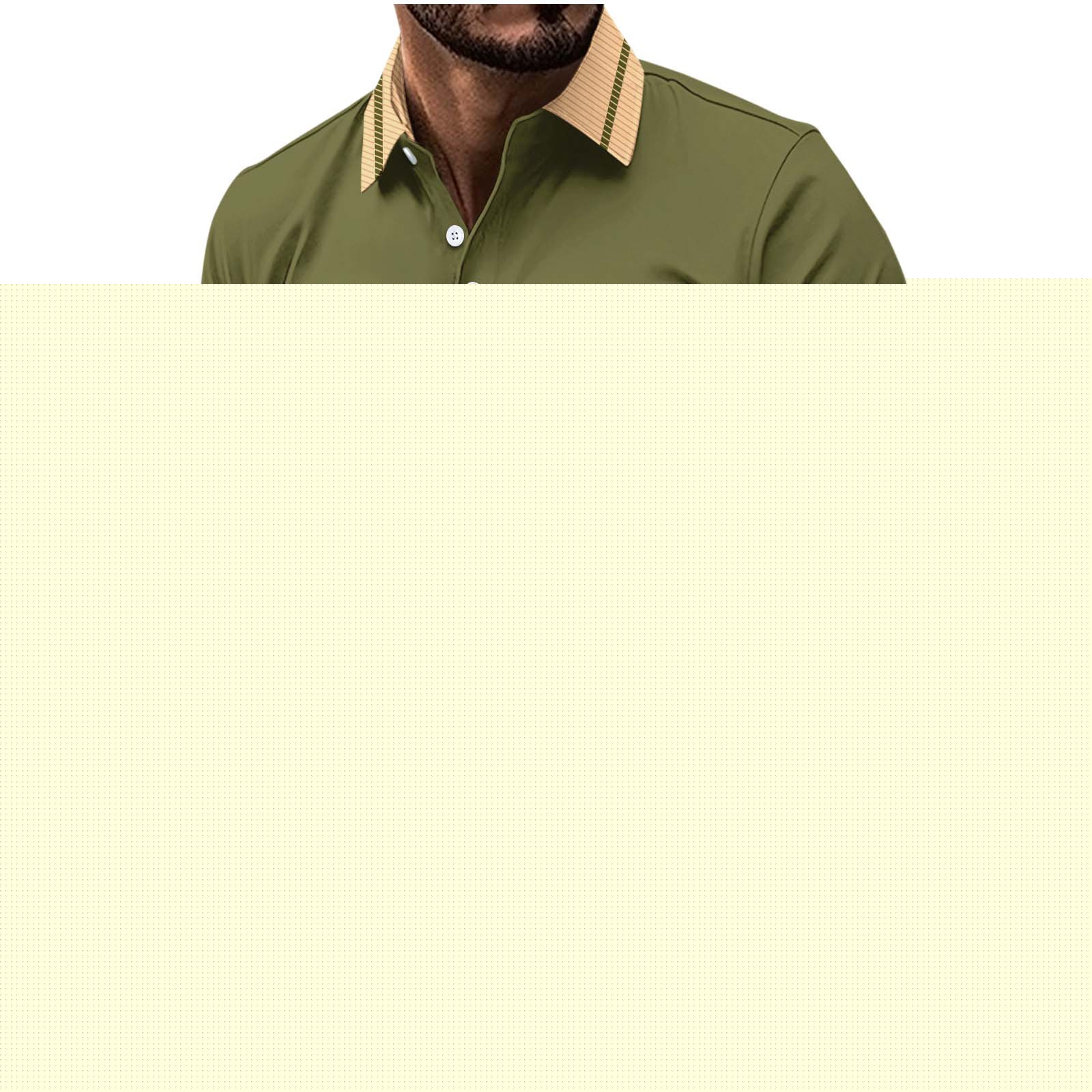 thumbnail image 3 of Ceisia Men Fashion Casual Short Sleeve Turndown Collar Button Front Versatile Gift Daily Work Party Blouse Shirt Top, 3 of 5