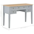 thumbnail image 4 of vidaXL Writing Desk Grey 109.5x45x77.5 cm Wood, 4 of 5