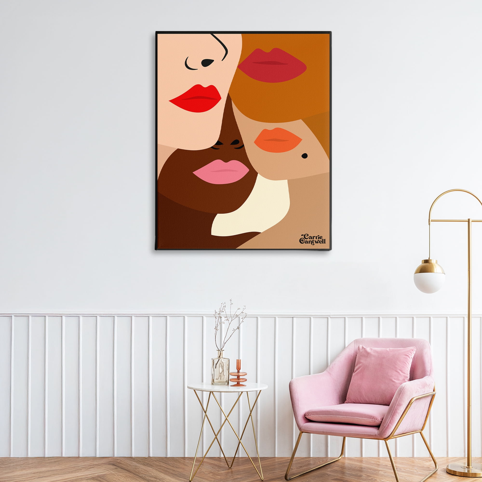 Many Faces of Women Canvas Wall Art, design by Carrie Cantwell