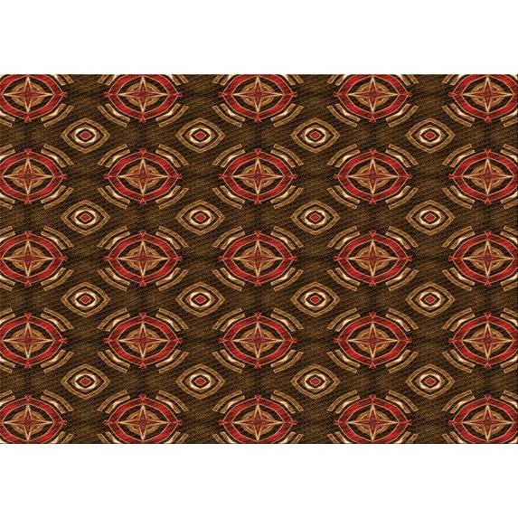 Ahgly Company Indoor Rectangle Patterned Red Fox Red Area Rugs, 2' x 3'