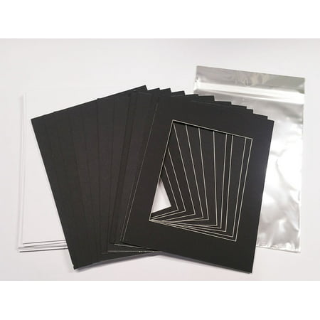 16x20 White Picture Mats with White Core for 8x10 Pictures - Fits 16x20