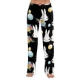 thumbnail image 6 of Easter Plus Size Pajamas for Women Holiday Elastic Waist Cute Bunny Printed Pajama Pants Easter Holiday Relaxed Fit Comfy Pants, 6 of 7
