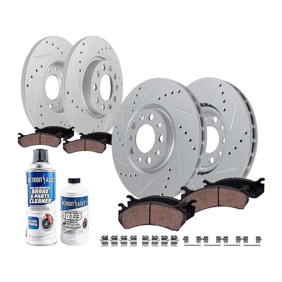Front and Rear Brake Pad and Rotor Kit - Compatible with 2014 - 2022 Jeep Cherokee 2015 2016 2017 2018 2019 2020 2021