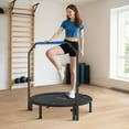thumbnail image 2 of Soozier Trampoline de Rebond 45 Pouces pour Adulte avec Poignée Ajustable, Bleu, 2 of 10