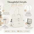 thumbnail image 6 of Double Layer Insulated Lunch Bag, Multi Functional Portable Tote Handbag, Leakproof Thermal Food Container Bag for Work Picnic Travel Outdoor Office Lunch Box Carrier, Beige, 6 of 7
