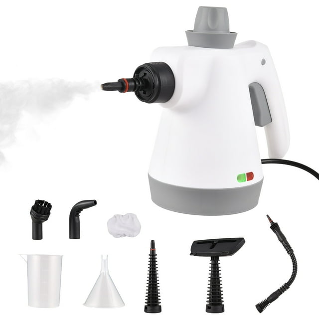 Handheld Steam Cleaner Multipurpose 3 Bar 1000W Portable High Temperature Pressurized Steam Cleaner with Safety Lock and 9 Accessory Kit to Remove Dirt/Grime/Grease Chemical-Free Cleaning