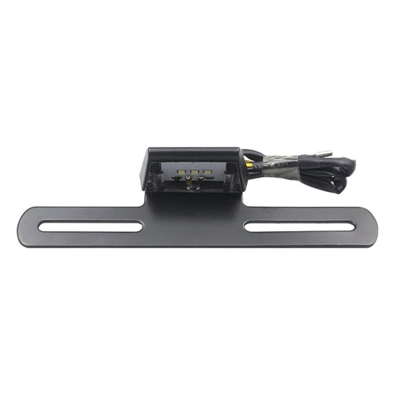 Motorcycle License Plates Holder Frame LED Light Rear Tail Lamp Fixing Bracket Adjustable with LED Light