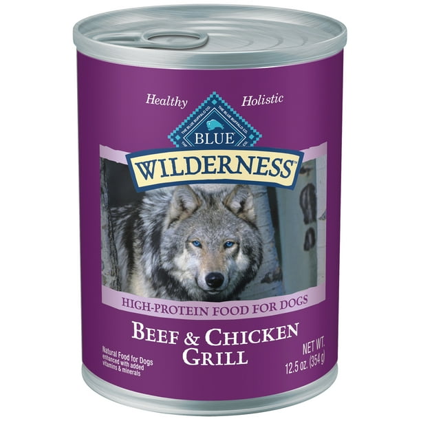 Blue Buffalo Wilderness High Protein Beef and Chicken Wet Food for Adult Grain-Free, 12.5 oz. - Walmart.com