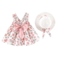 thumbnail image 1 of B91xZ Robe Maxi à Manches Courtes pour Filles, Col Rond, Sans Manches, Ligne A, Taille Haute, Rose 12-18 Mois, 1 of 5