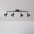 thumbnail image 2 of Tristan 4-Light Track Lighting, Matte Black, Matte Brass Accents, 2 of 9