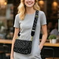 thumbnail image 2 of TSOVTHRID Black Leopard Print Women's Crossbody Bag, PU Leather Cross Body Purses, Cell Phone Leather Handbag, Trendy Crossover Shoulder Bag, 2 of 7