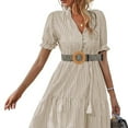 thumbnail image 2 of Women Belt Straw Woven Elastic Stretch Wide Waist Belts For Dresses With Buckle, 2 of 2