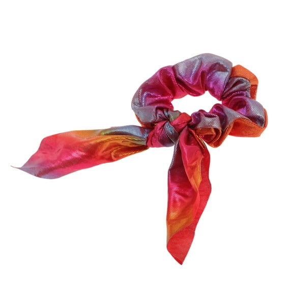 Unique Bargains 1 Pc Gradient Bronzing Scrunchies Gold Tone Red
