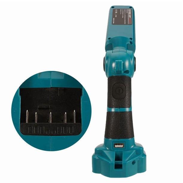 Luz de Trabajo LED de Mano Linterna Portátil Luz Exterior para Makita/Dewalt/Milwaukee/Bosch/Ryobi Batería de Iones de Litio de 18V Luz de Herramienta