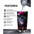 thumbnail image 3 of 20oz Galaxy Grey Wolf Tumbler Cup With Lid , Stainless Steel Double Wall Vacuum Thermos Insulated Travel Coffee Mug(Galaxy Grey Wolf Tumbler)One Tumbler Cup, 3 of 6