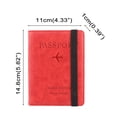 thumbnail image 4 of EXTERIOR multifunción titular de pasaporte Ultra-delgado cubierta de viaje caso pasaporte bolsa portátil titular de la tarjeta de crédito cuero paquete de documentos RFID cartera/Multicolor, 4 of 4