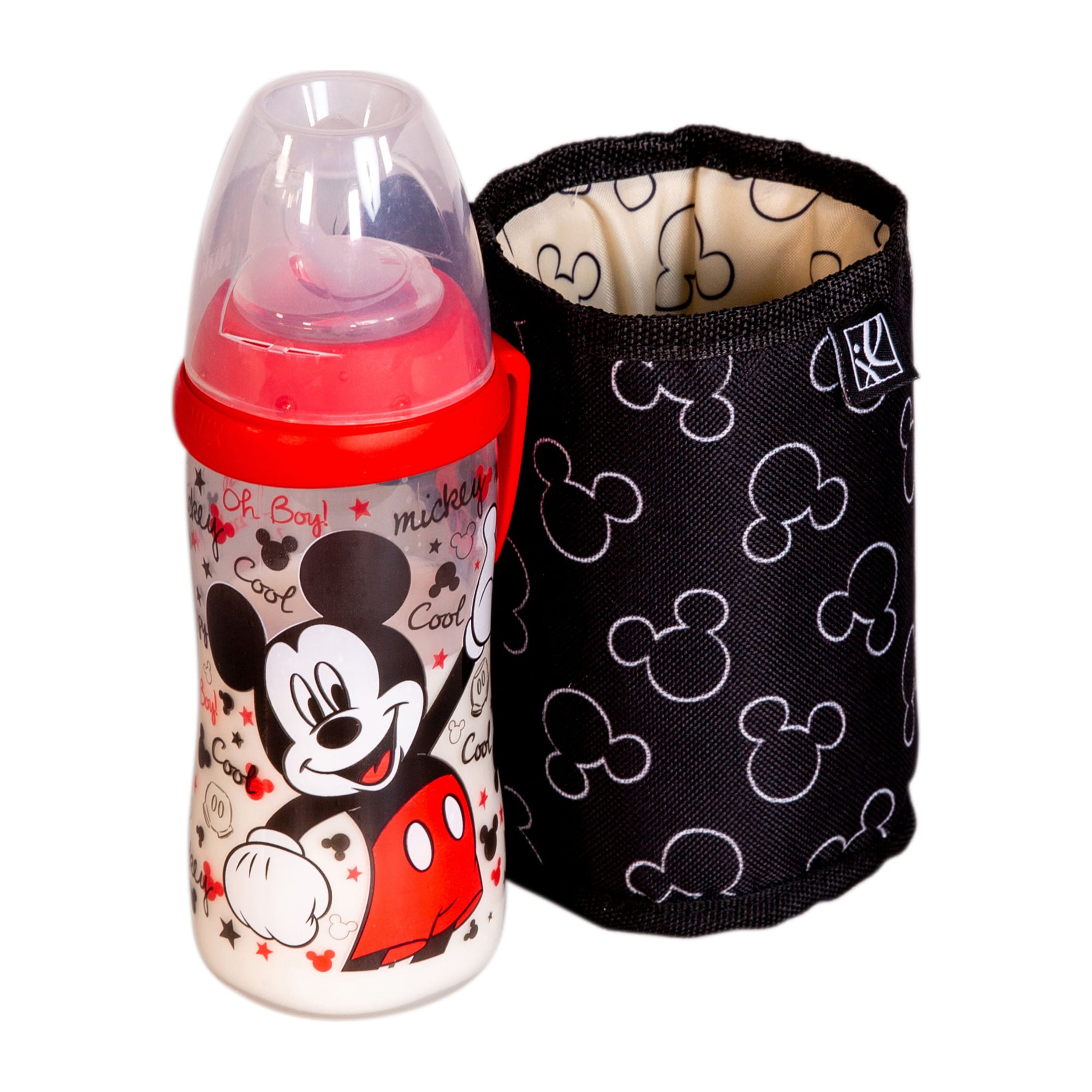 Disney Baby by J.L. Childress Cup 'N Stuff Stroller Cup & Phone Holder - Accessories for Baby Strollers, Wheelchairs - Mickey Mouse Black