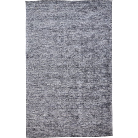 Feizy Zaria Transitional Abstract, Gray/White/Blue, 5' x 8' Area Rug Sheen Fade Resistant Casual Solid Design Carpet for Living Dining Bed Room