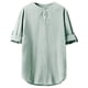 thumbnail image 2 of Camisas De Franela Para Hombre Camisas para la fiesta del hombre Loose Short Tops (Green, S), 2 of 3