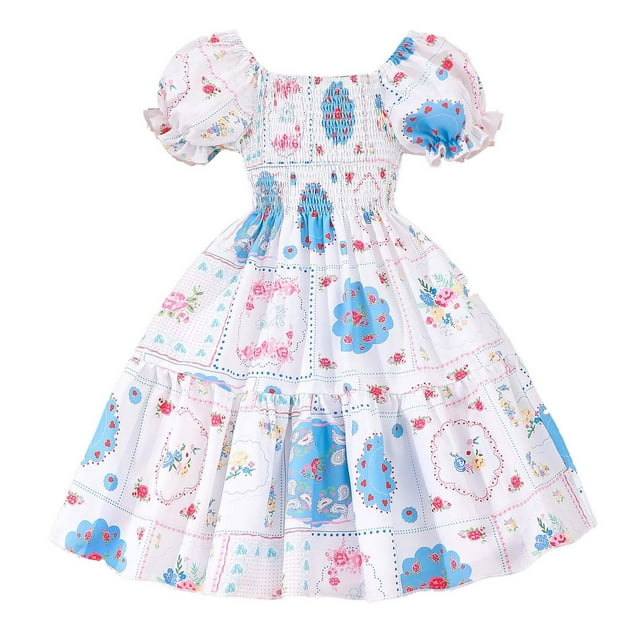 Robes Fille Robe Tutu pour Filles Robe d'Anniversaire pour Fille Robes de Printemps pour Filles Vêtements pour Tout-Petites Filles 2-3 Ans Mode Filles