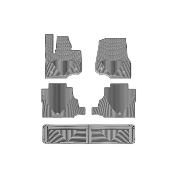WeatherTech All-Weather Floor Mats compatible with Lincoln Navigator L, Navigator - Complete Set (1st, 2nd, & 3rd Row), Grey