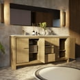 thumbnail image 4 of Lafarre 72 in W Rustic Acacia Double Bath Vanity, Cultured Marble Top and 70 in Mirror, 4 of 9
