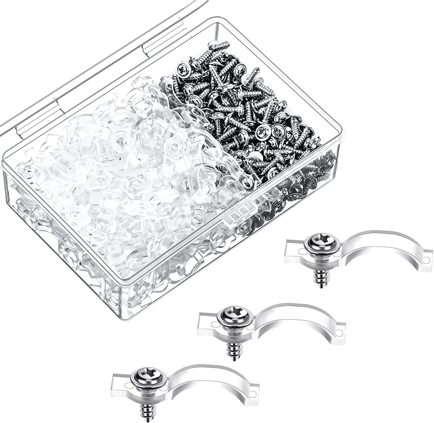 LED Strip Lights Clips Light Mounting Clips One Side LED Light Clips with Screws for 10 mm Wide