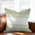 thumbnail image 2 of Throw Pillow Covers, Sage Green Striped 16x16 Pillow Covers for Couch/Sofa/Bed, Modern Farmhouse Stripes Elegant Decorative Square Linen Cushion Pillowcase for Home Decor, 2 of 9