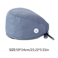 thumbnail image 4 of Sonducket Paquete de 3 gorros de operación Médicos Servicio de larga duración Pure Color Scrub Professional Surtido de colores Tie Back Sweatband Gorros Sombreros gris Sonducket AP008659-11, 4 of 6