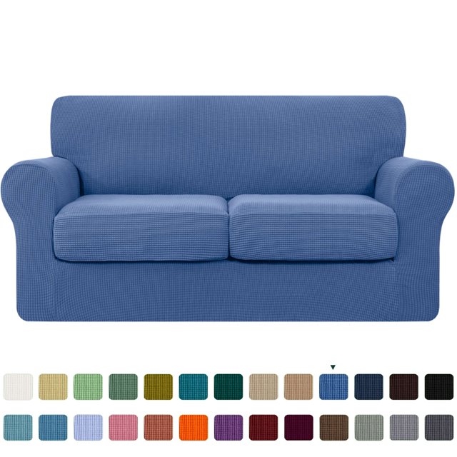 CHUN YI Sofa Cover with Separate Cushion Slipcover Stretch Checks