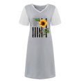 thumbnail image 4 of Día de la Independencia Vestido casual sexy de verano para mujer Estampado floral Manga corta Estampado floral Vestido con cuello en V Pompotops  ghjkhdj16467, 4 of 5