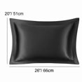 thumbnail image 5 of REGALWOVEN 2PCS Satin Pillowcases , Luxury Silky Pillow Cover, Envelope Closure Soft Pillow Case Black Standard, 5 of 8