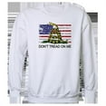 thumbnail image 1 of Rapid Dominance TS2-807-WHT-04 Flag with Gadsden Graphic Crewneck Sweatshirt, White - Extra Large, 1 of 1