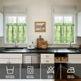 thumbnail image 3 of Boho Country Curtains 24 Inch - 3 Panel Rustic Farmhouse Set with Vintage Blooming Botanicals, Rod Pocket Kitchen Window Drapes, 3 of 5