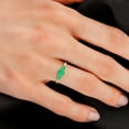 thumbnail image 6 of Emerald and Pear Cut Natural Emerald Gemstone Ring in 14K Yellow Gold (Size: 6), 6 of 6