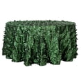 thumbnail image 5 of BalsaCircle 120" Green Leaf Petals Taffeta Round Tablecloth Reception Catering Decorations, 5 of 8