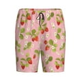 thumbnail image 4 of Wukai Strawberry Floral Men’s Short Pajama Pants With Pockets Soft Sleep Pj Shorts for Men-XX-Large, 4 of 6
