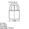 thumbnail image 3 of Candado de Aluminio Master Lock Negro Paquete de 4 Llaves Similares, 3 of 8