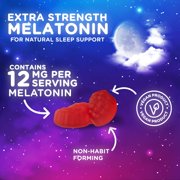 Melatonin Sleep Gummies - Melatonin 12mg Per Serving - Extra Strength Sleep Support Melatonin Gummy - Vegan Sleeping Gummy Supplement - Restful Sleep Support for Adults - Berry Flavor - 60 Gummies