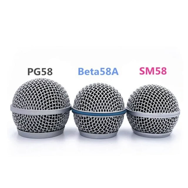 HLONK Grille de Microphone de Remplacement Professionnelle Sans Fil avec Éponge Intégrée Accessoires de Tête de Micro de Fête