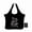 Black, variant on IVILLAGE Foldable Reusable Polyester Bags for Shopping and Daily Essentials | Stylish Designer Tote and Shopper Bag | Compact, Lightweight, and Eco-Friendly with 12Kg Capacity