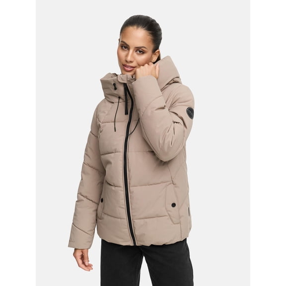 Marikoo Women's Urban Quilted Winter Jacket with Hood - Water-Repellent - Kuscheltatze XVI
