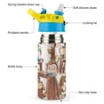 thumbnail image 3 of Kids Insulated Stainless Steel Cup Curious George Water Bottle with Covered Pop-Up Straw for Boy Girls, 3 of 8