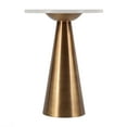 thumbnail image 3 of Butler Specialty Company Hallie Round Marble and Metal Side Table - Antique Gold, 3 of 5