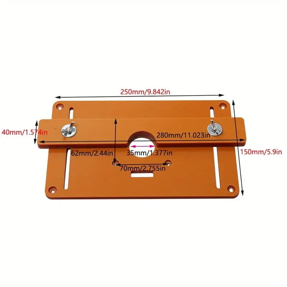 High Accuracy Wood Milling Chamfering Trimming Machine, Router Table Insert Plate with Balance Board for Precision Woodworking