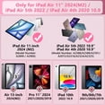 thumbnail image 2 of SUPNICE Case for iPad Air 11 inch M2 2024 Air 6th /10.9 Air 5th 2022/Air 4th 2020, Protective Cover with Kickstand Case for iPad Air 6 5 4 Generation,Pink, 2 of 8