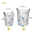 thumbnail image 5 of Balery Butterfly Round Laundry Basket with Handles Waterproof Freestanding Laundry Hamper for Clothes Toys in the Dorm and Family-Small, 5 of 8