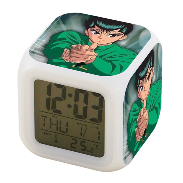 SHUNVC Anime Alarm Clock for Kids Room, LED Digital Bedroom Alarm Clock
